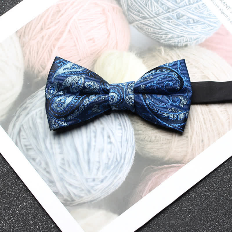 Men's Intricate Paisley Jacquard Classic Bow Tie - Style #5 - image 6