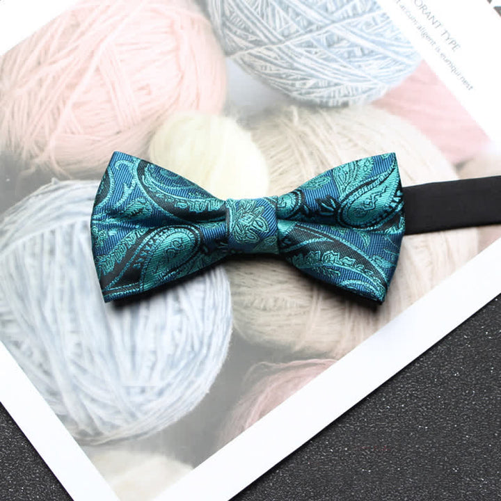 Men's Intricate Paisley Jacquard Classic Bow Tie - Style #4 - image 5