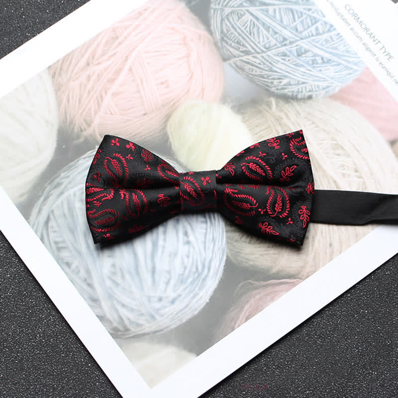 Men's Intricate Paisley Jacquard Classic Bow Tie - Style #2 - image 3