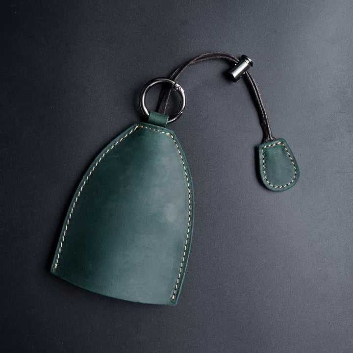 Genuine Leather Storage Bag Pull-out Key Case - Green - image 16