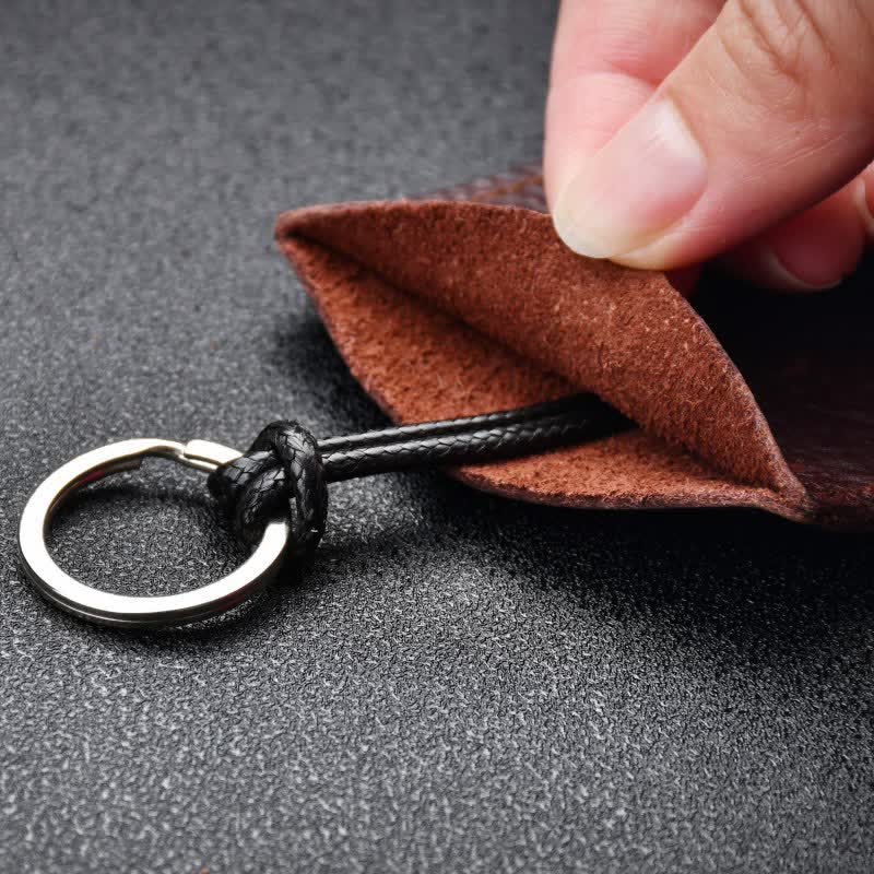 Mini Creative Portable Pull-out Leather Key Case - image 5