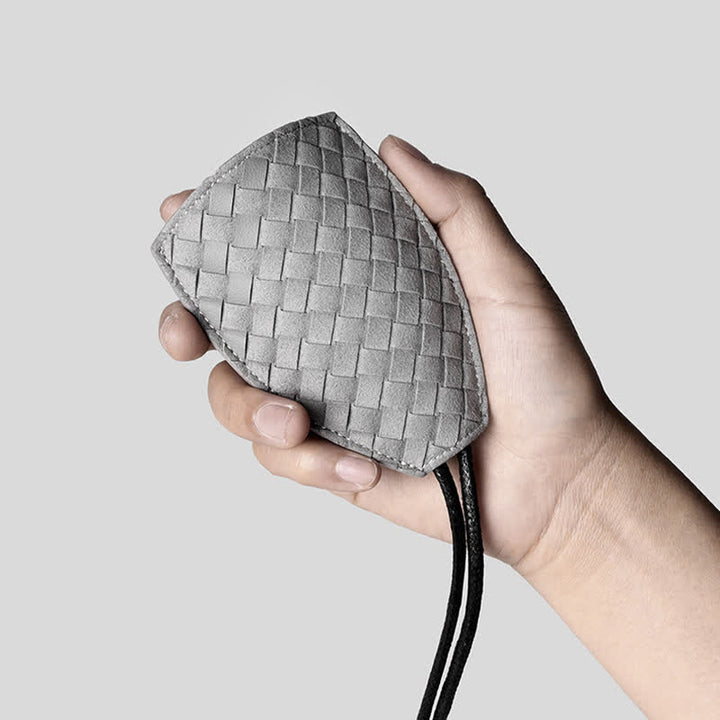 Modern Weave Pull-out Leather Car Key Case - image 2