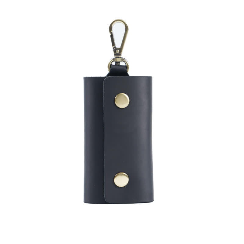 Versatile Belt Key Holder Leather Car Key Case - Black - image 10