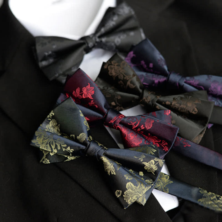 Men's Elegant Iris Floral Pattern Bow Tie - image 2