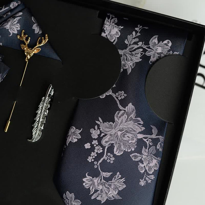 5Pcs Men's Iris Pttern Fashion Wedding Bow Ties Gift Box - image 14