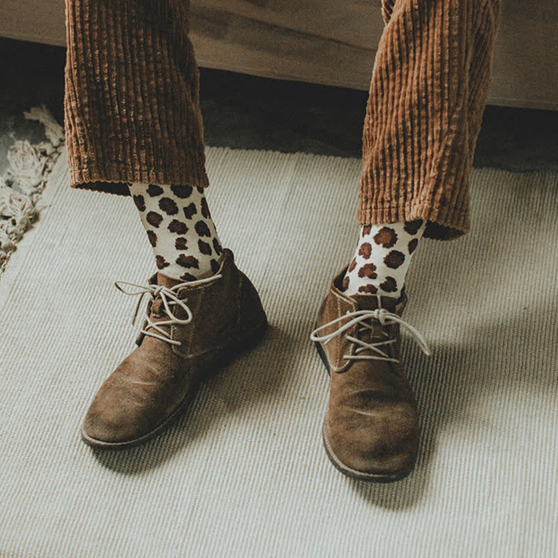 Men's Leopard Animal Print Crew Socks - image 0