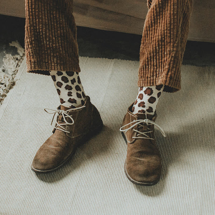 Men's Leopard Animal Print Crew Socks - image 0
