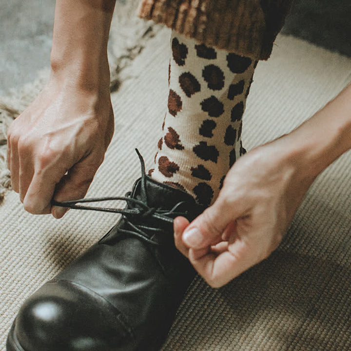 Men's Leopard Animal Print Crew Socks - image 3