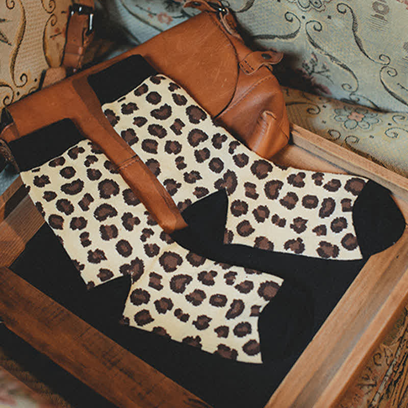 Men's Leopard Animal Print Crew Socks - image 5