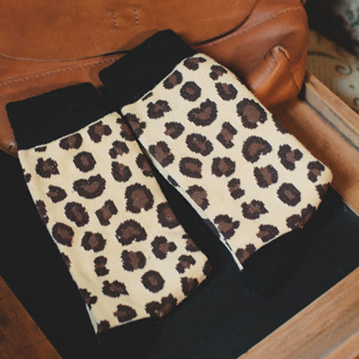 Men's Leopard Animal Print Crew Socks - image 6