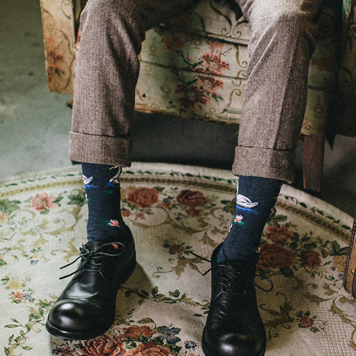 Men's Funky Swimming Swan Crew Socks - image 2