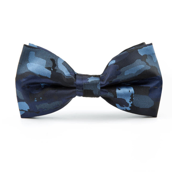 Men's Holiday Decor Graffiti Jacquard Bow Tie - Navy - image 2