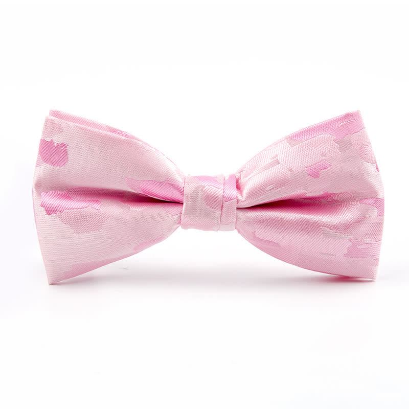Men's Holiday Decor Graffiti Jacquard Bow Tie - Pink - image 6