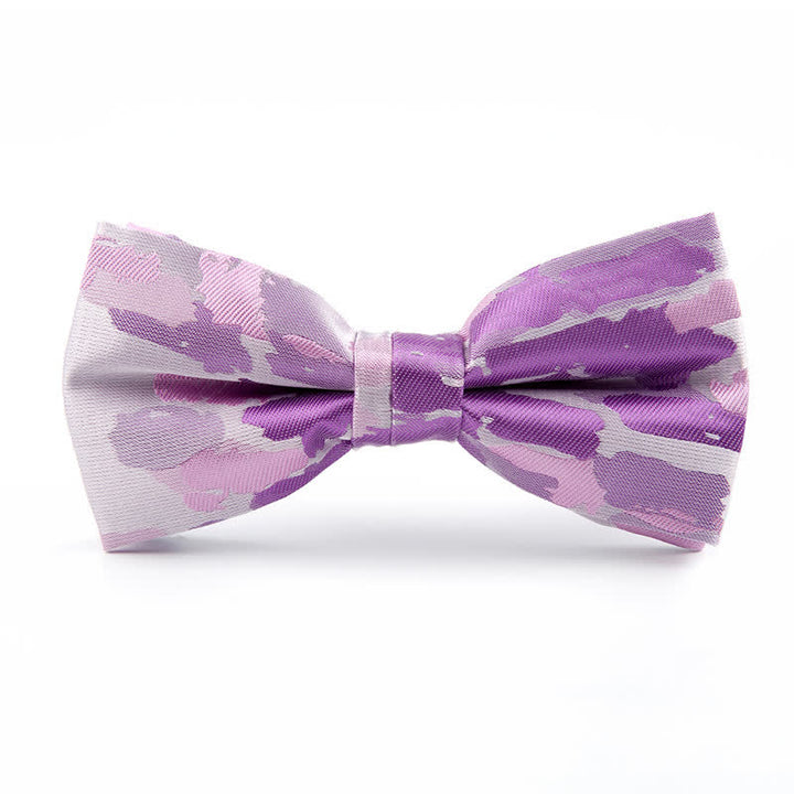 Men's Holiday Decor Graffiti Jacquard Bow Tie - Purple - image 0