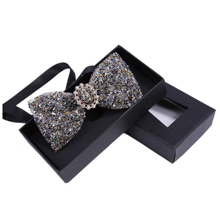 Men's Bright Beads Stone Rhinestone Bow Tie - Style #1 - image 2