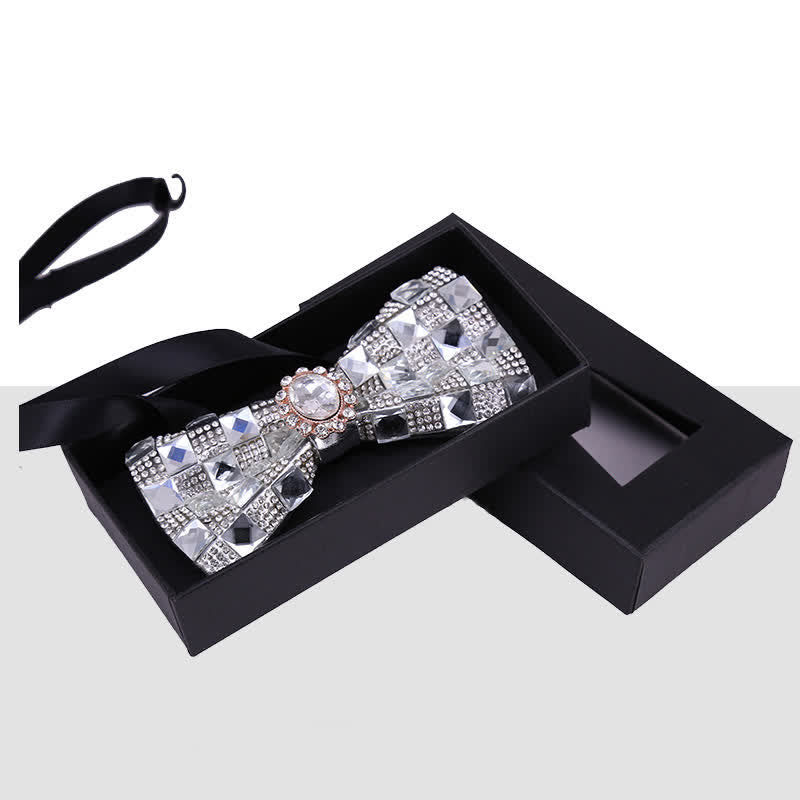 Men's Bright Beads Stone Rhinestone Bow Tie - Style #6 - image 8