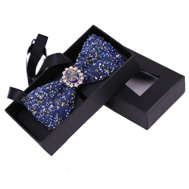 Men's Bright Beads Stone Rhinestone Bow Tie - Style #8 - image 10