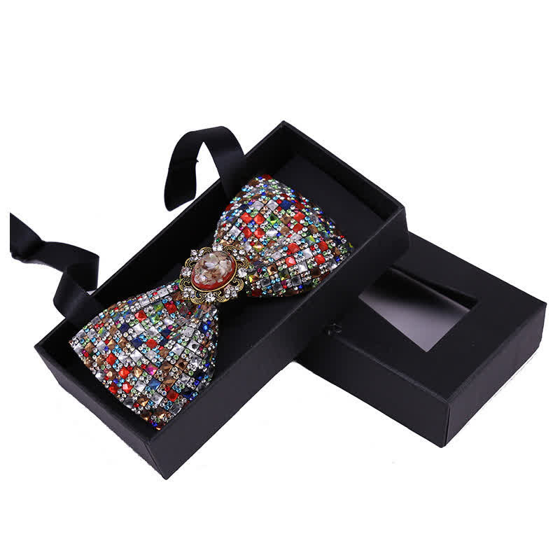 Men's Bright Beads Stone Rhinestone Bow Tie - Style #14 - image 16