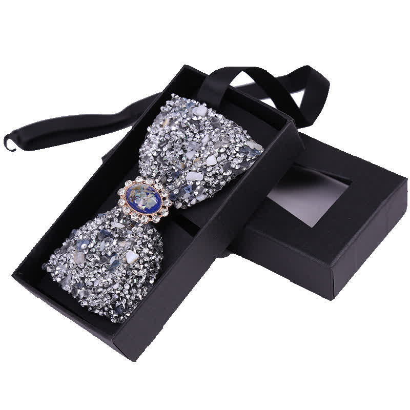 Men's Bright Beads Stone Rhinestone Bow Tie - Style #13 - image 15