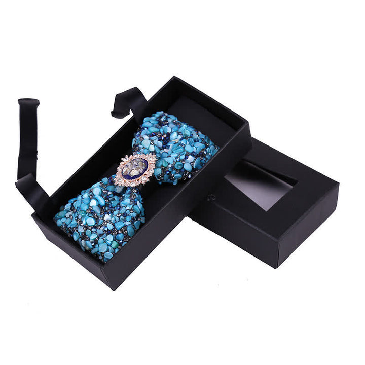 Men's Bright Beads Stone Rhinestone Bow Tie - Style #2 - image 4
