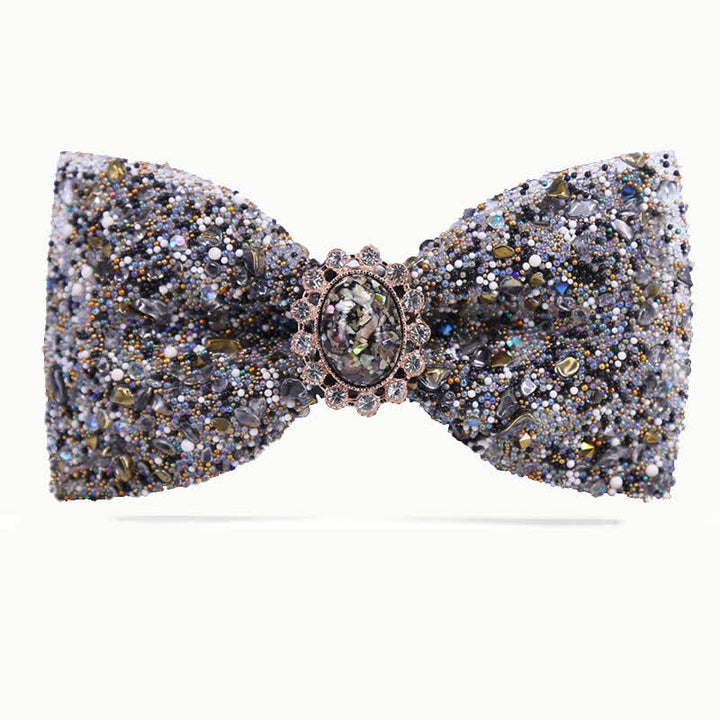 Men's Bright Beads Stone Rhinestone Bow Tie - image 0