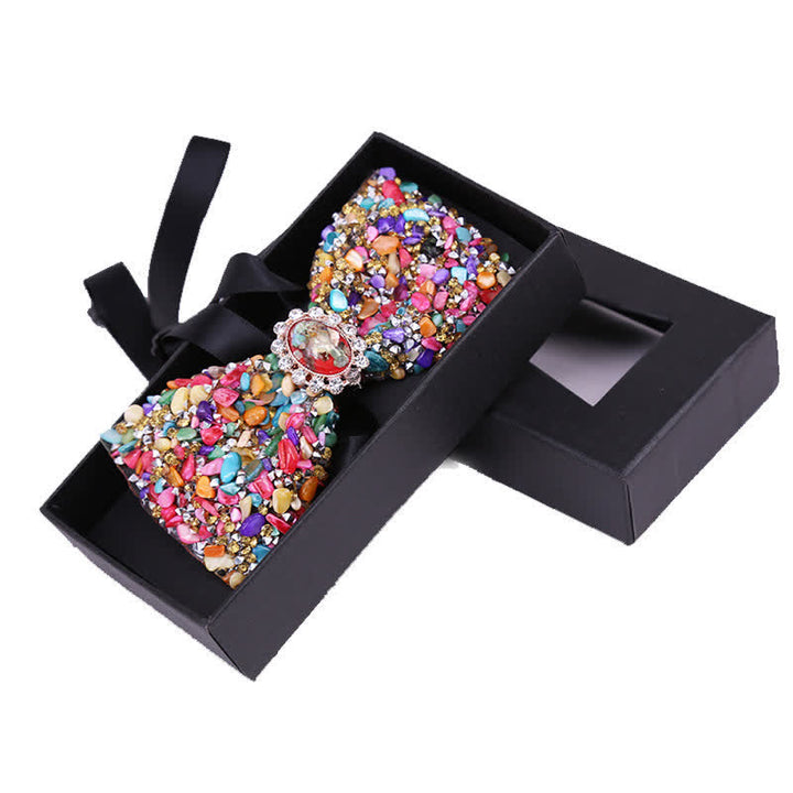 Men's Bright Beads Stone Rhinestone Bow Tie - Style #3 - image 5