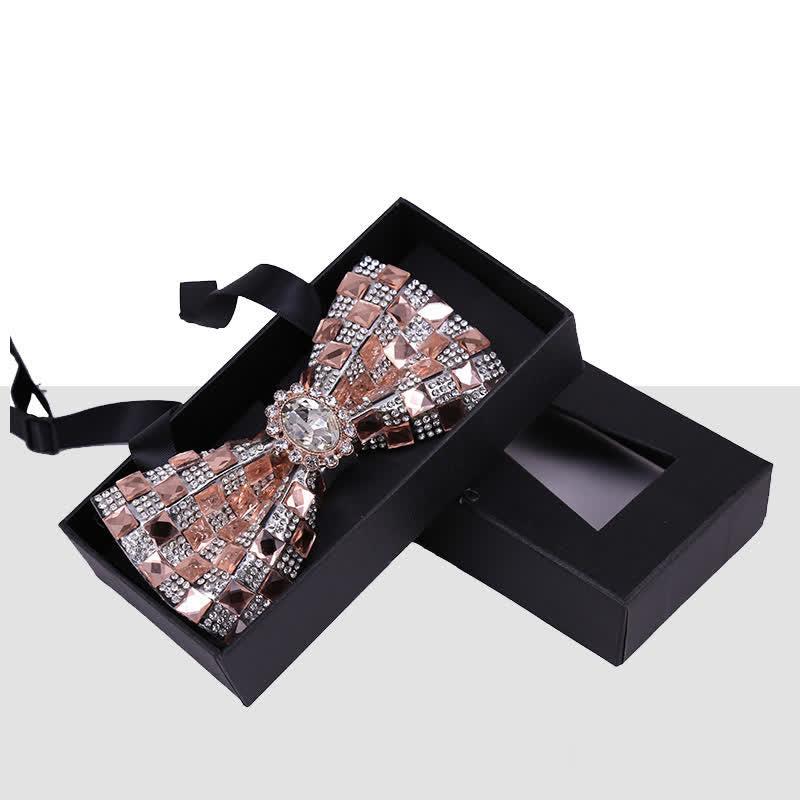 Men's Bright Beads Stone Rhinestone Bow Tie - Style #5 - image 7