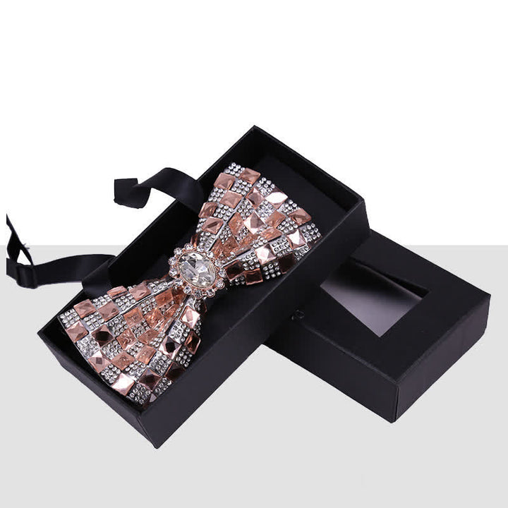 Men's Bright Beads Stone Rhinestone Bow Tie - Style #5 - image 7