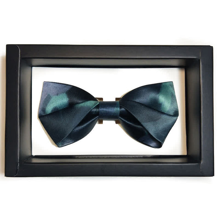 Men's Fancy Midnight Dark Green Bow Tie - Style #1 - image 1