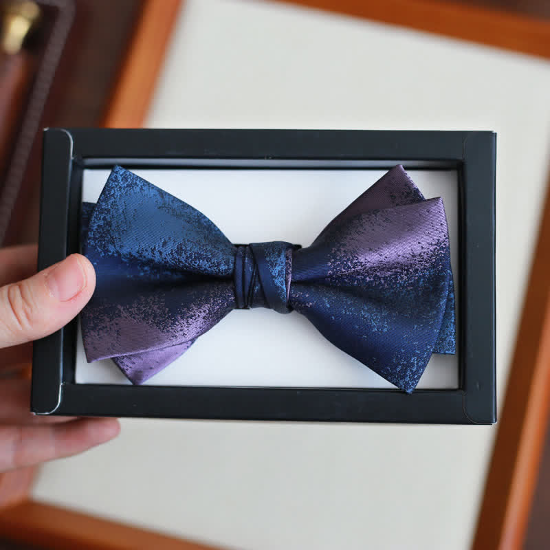 Men's Dreamy Blue & Purple Wedding Bow Tie - image 1