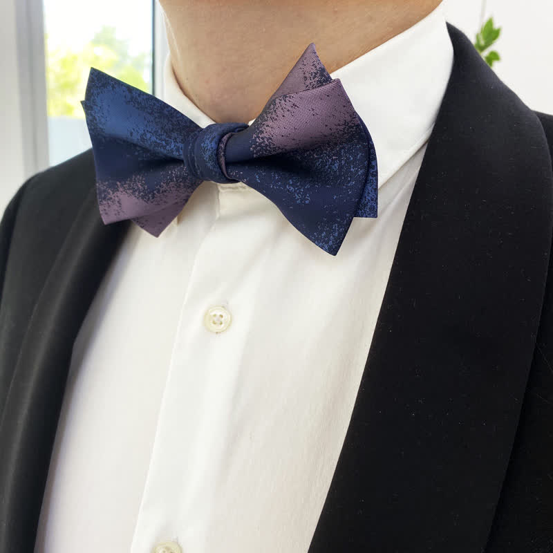 Men's Dreamy Blue & Purple Wedding Bow Tie - Blue & Purple - image 0