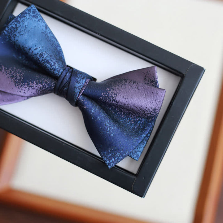 Men's Dreamy Blue & Purple Wedding Bow Tie - image 2