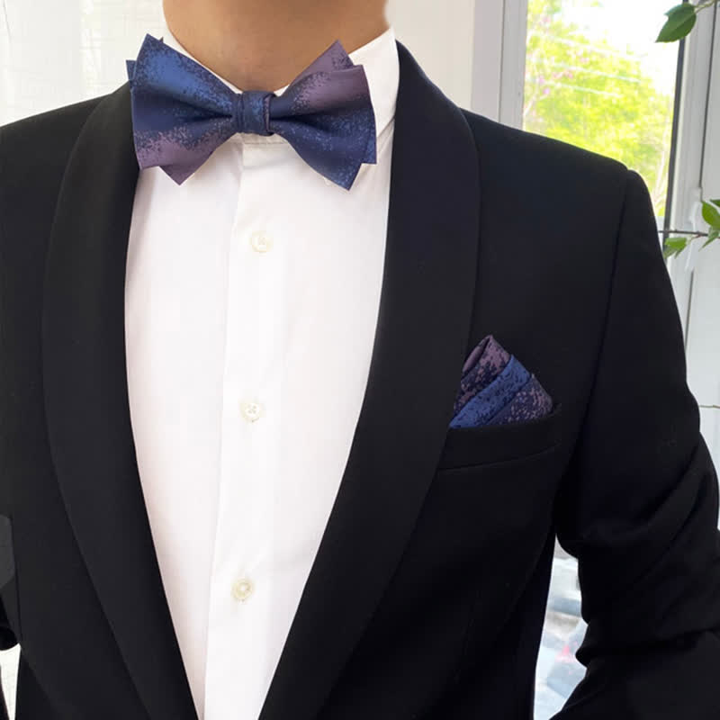 Men's Dreamy Blue & Purple Wedding Bow Tie - image 3