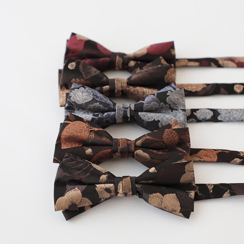 Men's Retro Floral Double Layers Bow Tie - image 4