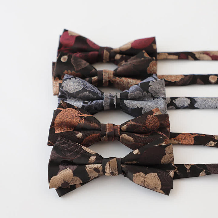 Men's Retro Floral Double Layers Bow Tie - image 4