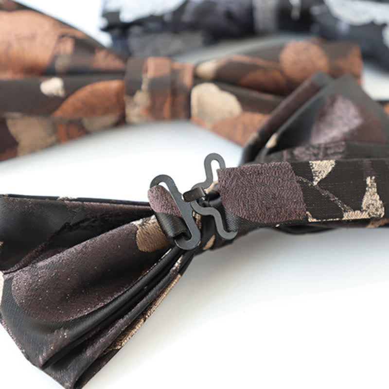 Men's Retro Floral Double Layers Bow Tie - image 5