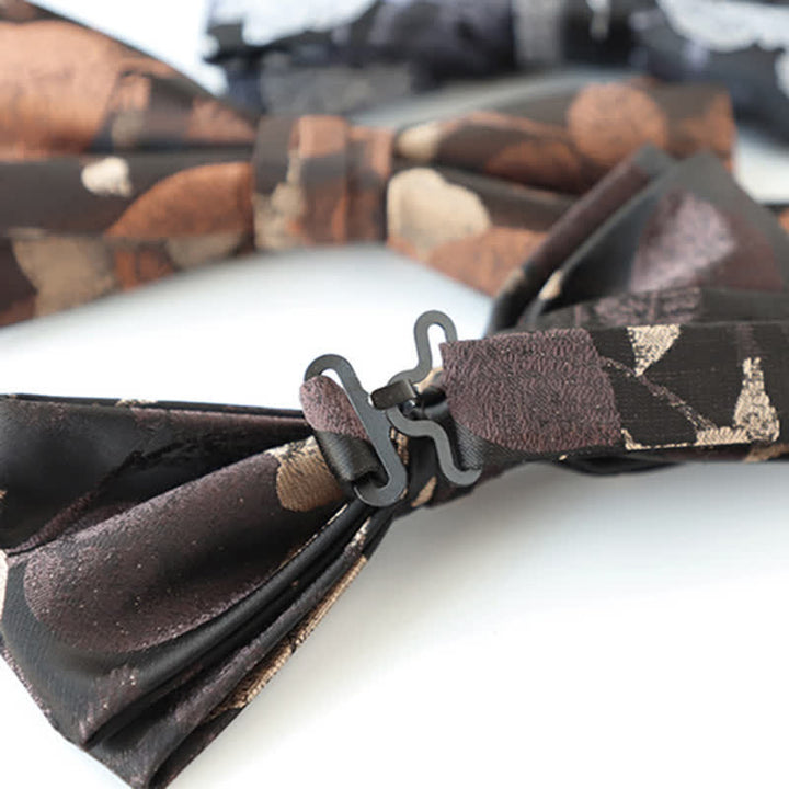 Men's Retro Floral Double Layers Bow Tie - image 5