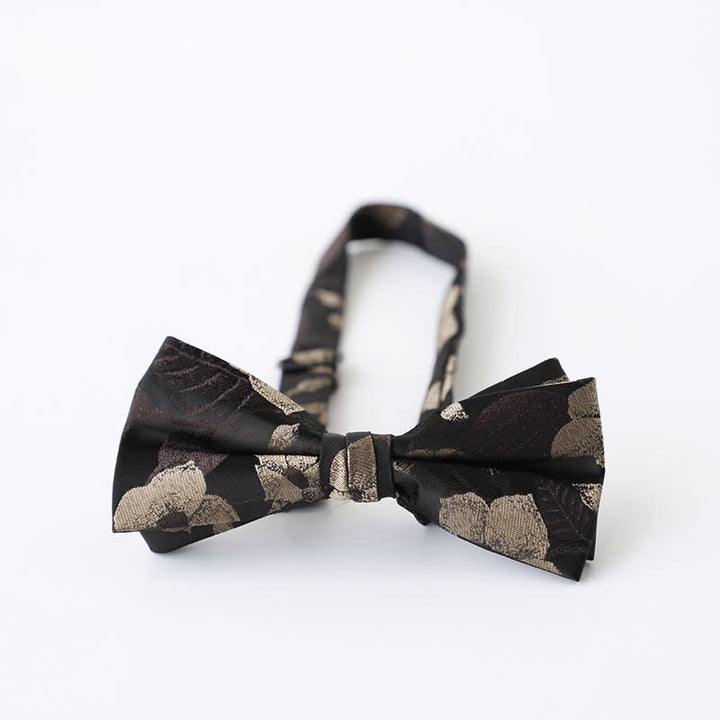 Men's Retro Floral Double Layers Bow Tie - Style #3 - image 7