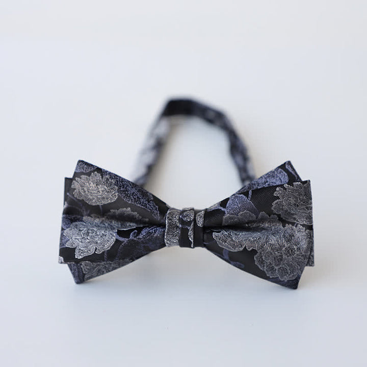 Men's Retro Floral Double Layers Bow Tie - Style #5 - image 9