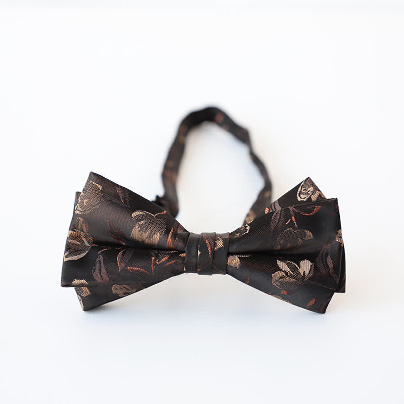 Men's Retro Floral Double Layers Bow Tie - Style #8 - image 12