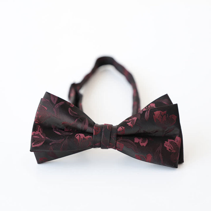 Men's Retro Floral Double Layers Bow Tie - Style #10 - image 14