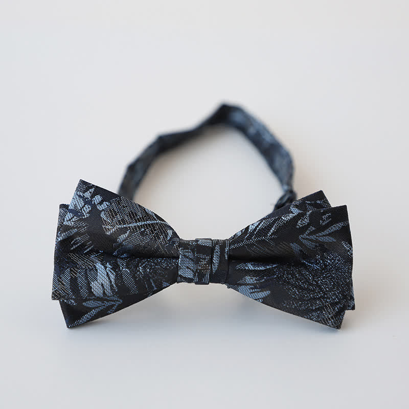 Men's Retro Floral Double Layers Bow Tie - Style #12 - image 16