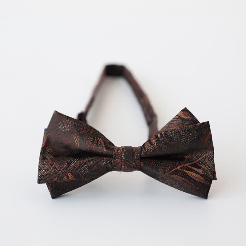 Men's Retro Floral Double Layers Bow Tie - Style #11 - image 15