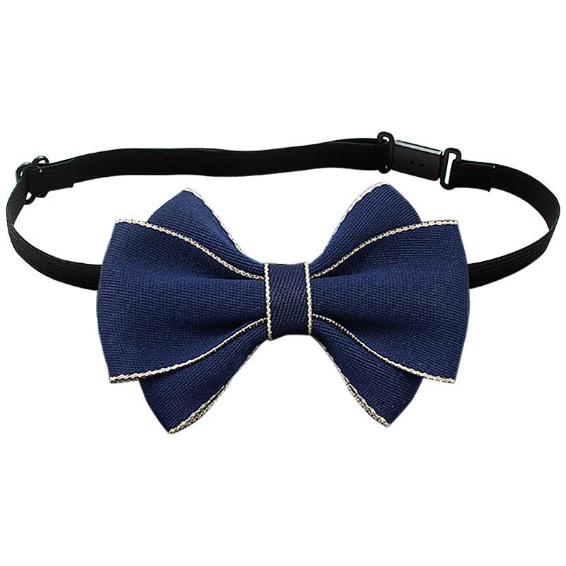 2Pcs Kid's Little Gentleman Multilayer Corsage Bow Tie Set - image 2