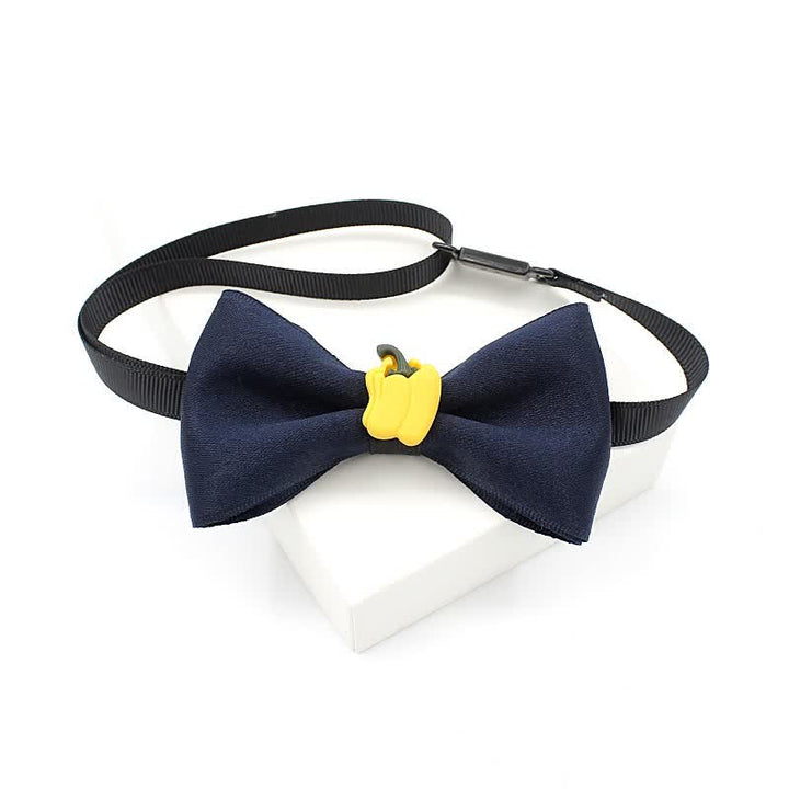 Kid's Cute Fruit Ornament Solid Color Bow Tie - Navy - image 9