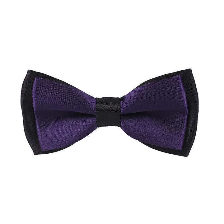 Kid's Classical Two Tone Double Layers Bow Tie - Indigo - image 28