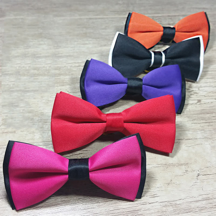 Kid's Classical Two Tone Double Layers Bow Tie - image 1