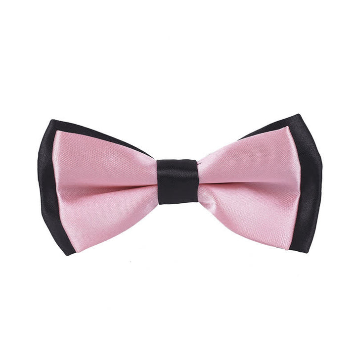 Kid's Classical Two Tone Double Layers Bow Tie - Pink - image 7
