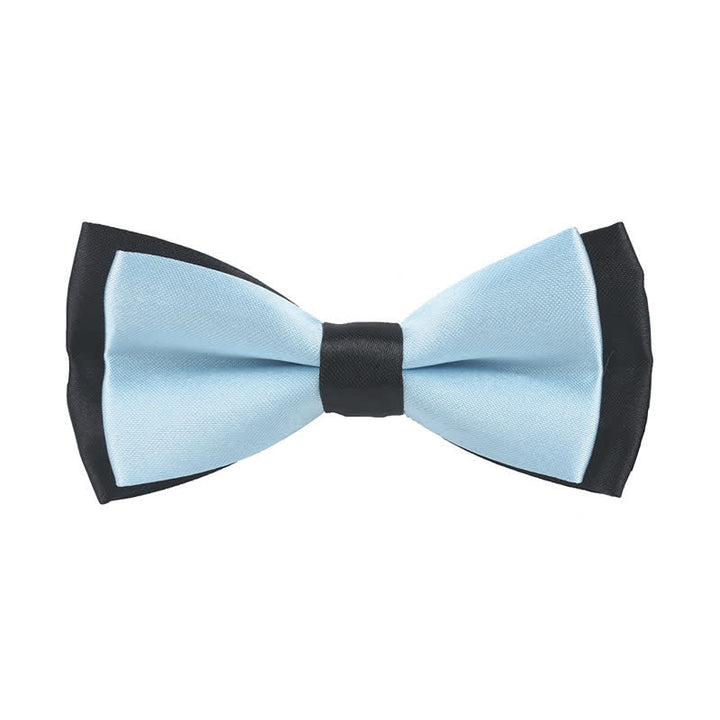 Kid's Classical Two Tone Double Layers Bow Tie - Sky Blue - image 16