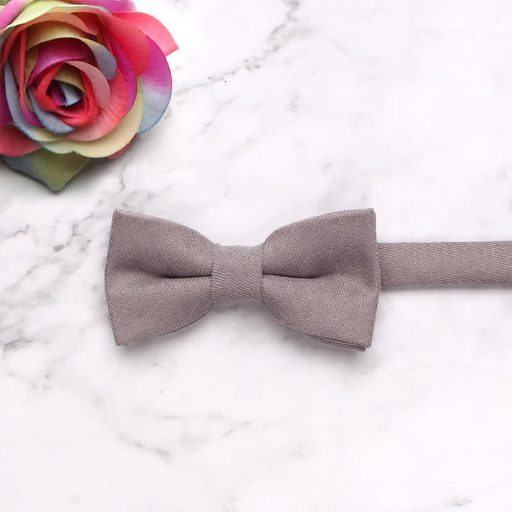 Kid's Simple Gentle Style Solid Color Bow Tie - RosyBrown - image 14